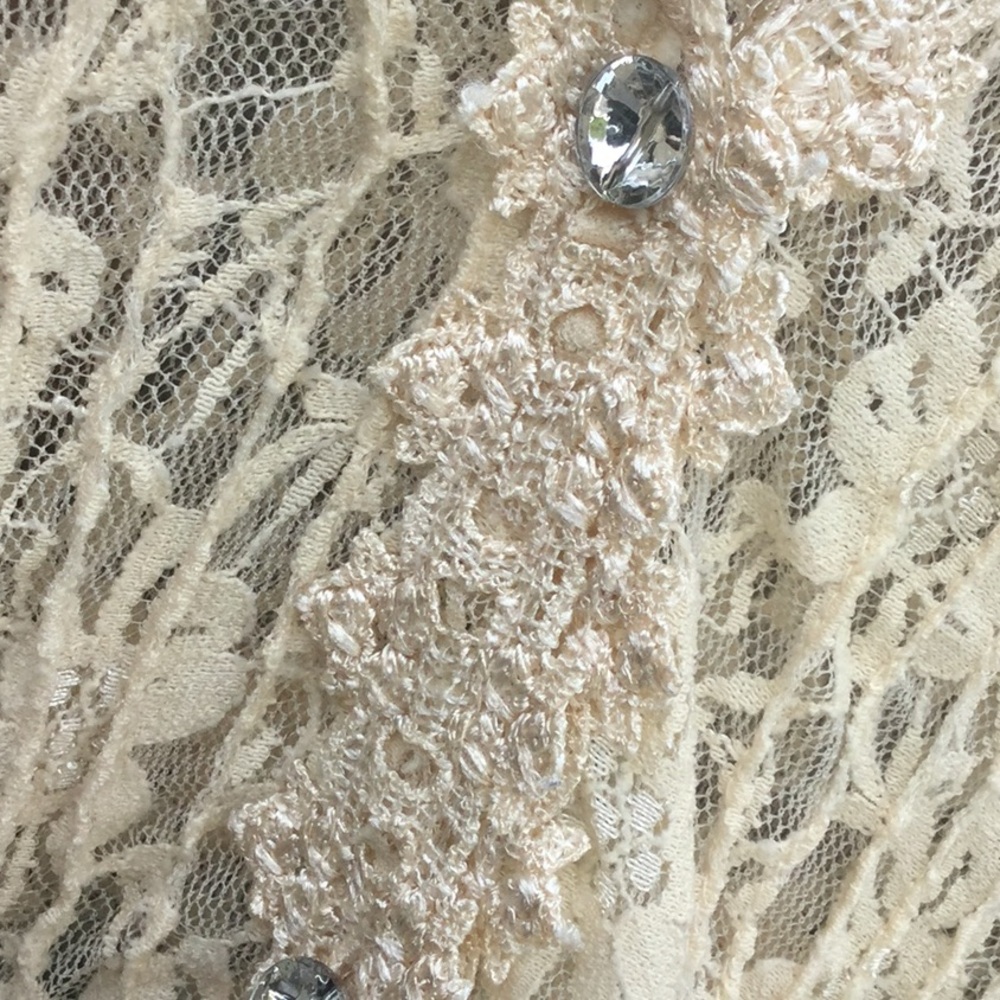 Pyramid collection lace cardigan ombré cowgirl NFR festival rodeo boho chic - Picture 4 of 11